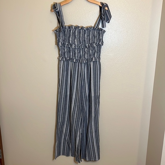 Kittenish One Piece Striped Pants Romper - Picture 1 of 9